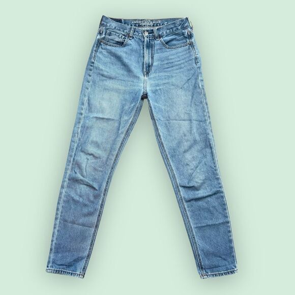American Eagle Outfitters Distressed Mom Blue Jeans Size 2 Regular - Picture 1 of 8